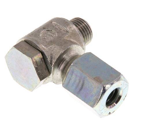 6L & G1/8'' Zink plated Steel Swivel Joint Cutting Fitting with Male Threads 250 bar Rotatable ISO 8434-1
