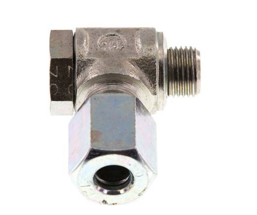 6L & G1/8'' Zink plated Steel Swivel Joint Cutting Fitting with Male Threads 250 bar Rotatable ISO 8434-1