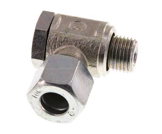 10L & G1/4'' Zink plated Steel Swivel Joint Cutting Fitting with Male Threads 250 bar Rotatable ISO 8434-1