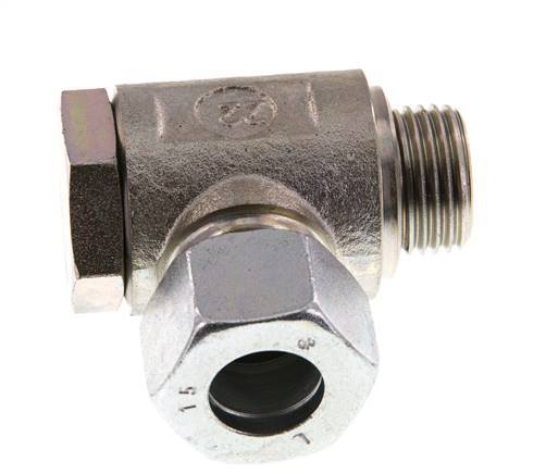 15L & G1/2'' Zink plated Steel Swivel Joint Cutting Fitting with Male Threads 250 bar Rotatable ISO 8434-1