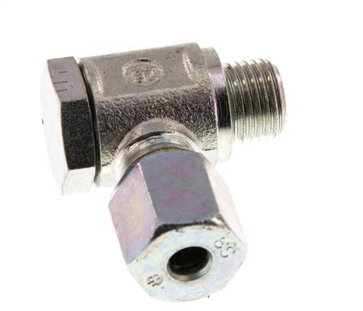 6S & G1/4'' Zink plated Steel Swivel Joint Cutting Fitting with Male Threads 250 bar Rotatable ISO 8434-1