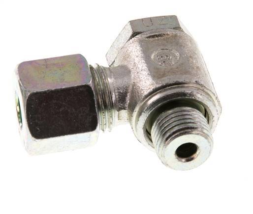 8S & G1/4'' Zink plated Steel Swivel Joint Cutting Fitting with Male Threads 250 bar Rotatable ISO 8434-1
