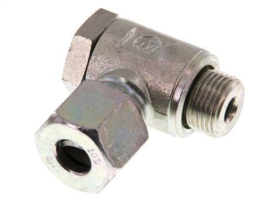 10S & G3/8'' Zink plated Steel Swivel Joint Cutting Fitting with Male Threads 250 bar Rotatable ISO 8434-1