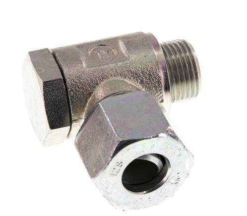 12S & G3/8'' Zink plated Steel Swivel Joint Cutting Fitting with Male Threads 250 bar Rotatable ISO 8434-1