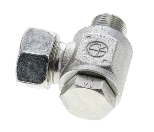 18L & M22x1.5 Zink plated Steel Swivel Joint Cutting Fitting with Male Threads 315 bar Rotatable ISO 8434-1