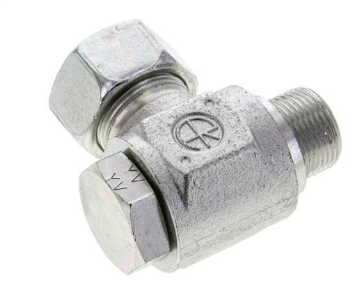 18L & M22x1.5 Zink plated Steel Swivel Joint Cutting Fitting with Male Threads 315 bar Rotatable ISO 8434-1