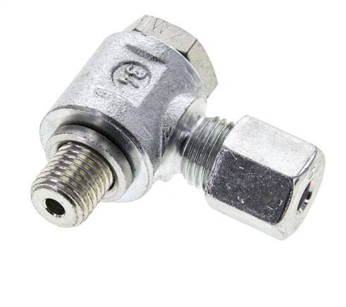 6S & M12x1.5 Zink plated Steel Swivel Joint Cutting Fitting with Male Threads 400 bar Rotatable ISO 8434-1