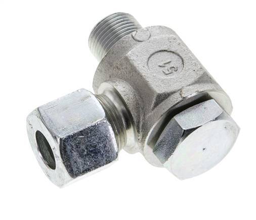 14S & M20x1.5 Zink plated Steel Swivel Joint Cutting Fitting with Male Threads 400 bar Rotatable ISO 8434-1