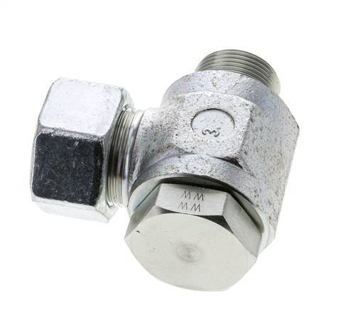 25S & M33x2 Zink plated Steel Swivel Joint Cutting Fitting with Male Threads 250 bar Rotatable ISO 8434-1