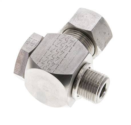 15L & M18x1.5 Stainless Steel Swivel Joint Cutting Fitting with Male Threads 315 bar Rotatable ISO 8434-1