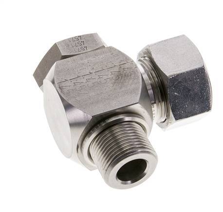 18L & M22x1.5 Stainless Steel Swivel Joint Cutting Fitting with Male Threads 315 bar Rotatable ISO 8434-1