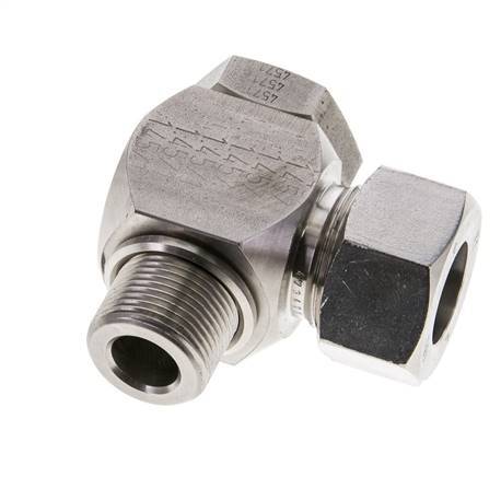 18L & M22x1.5 Stainless Steel Swivel Joint Cutting Fitting with Male Threads 315 bar Rotatable ISO 8434-1