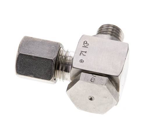 6S & M12x1.5 Stainless Steel Swivel Joint Cutting Fitting with Male Threads 400 bar Rotatable ISO 8434-1