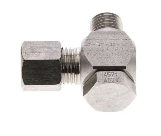 8S & M14x1.5 Stainless Steel Swivel Joint Cutting Fitting with Male Threads 400 bar Rotatable ISO 8434-1