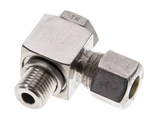 10L & M14x1.5 Stainless Steel Swivel Joint Compression Fitting with Male Threads 315 bar Rotatable ISO 8434-1