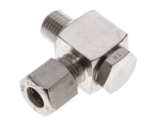 10L & M14x1.5 Stainless Steel Swivel Joint Compression Fitting with Male Threads 315 bar Rotatable ISO 8434-1