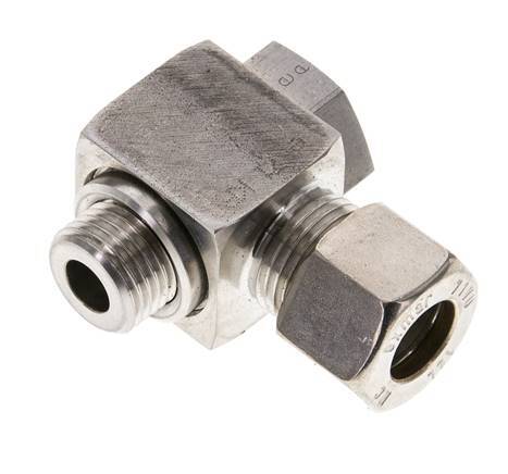 12L & M16x1.5 Stainless Steel Swivel Joint Compression Fitting with Male Threads 315 bar Rotatable ISO 8434-1