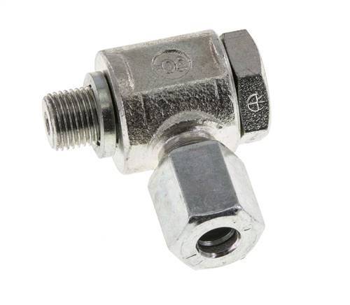 6L & G1/8'' Zink plated Steel Swivel Joint Cutting Fitting with Male Threads 315 bar Rotatable ISO 8434-1