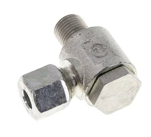 8L & G1/4'' Zink plated Steel Swivel Joint Cutting Fitting with Male Threads 315 bar Rotatable ISO 8434-1