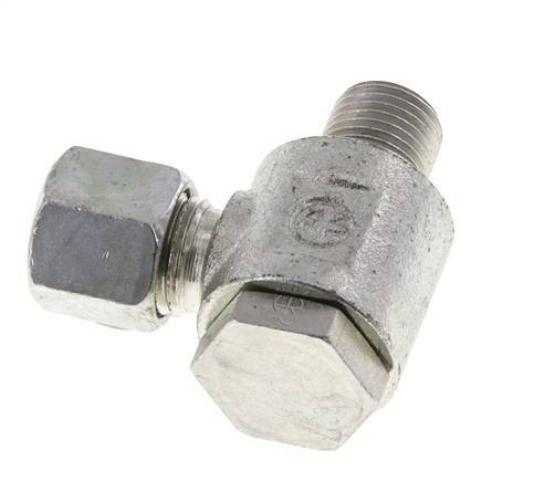 8L & G1/4'' Zink plated Steel Swivel Joint Cutting Fitting with Male Threads 315 bar Rotatable ISO 8434-1