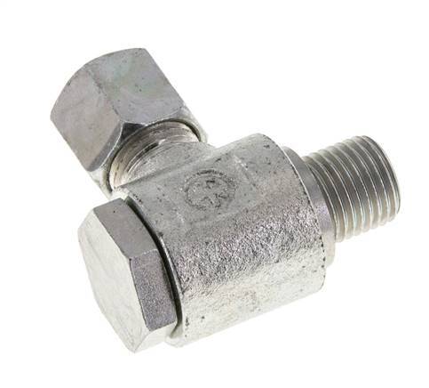 8L & G1/4'' Zink plated Steel Swivel Joint Cutting Fitting with Male Threads 315 bar Rotatable ISO 8434-1