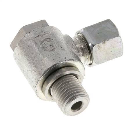 8L & G1/4'' Zink plated Steel Swivel Joint Cutting Fitting with Male Threads 315 bar Rotatable ISO 8434-1