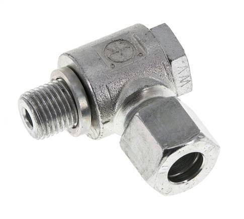 10L & G1/4'' Zink plated Steel Swivel Joint Cutting Fitting with Male Threads 315 bar Rotatable ISO 8434-1