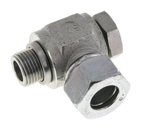 18L & G1/2'' Zink plated Steel Swivel Joint Cutting Fitting with Male Threads 315 bar Rotatable ISO 8434-1