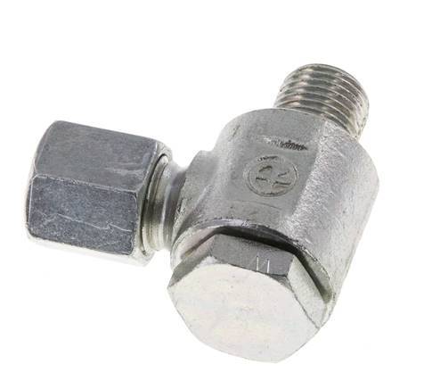 6S & G1/4'' Zink plated Steel Swivel Joint Cutting Fitting with Male Threads 400 bar Rotatable ISO 8434-1