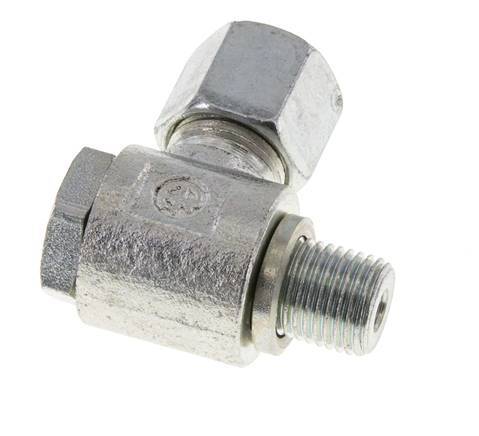 8S & G1/4'' Zink plated Steel Swivel Joint Cutting Fitting with Male Threads 400 bar Rotatable ISO 8434-1