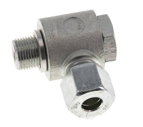 10S & G3/8'' Zink plated Steel Swivel Joint Cutting Fitting with Male Threads 400 bar Rotatable ISO 8434-1