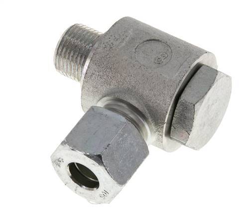 10S & G3/8'' Zink plated Steel Swivel Joint Cutting Fitting with Male Threads 400 bar Rotatable ISO 8434-1