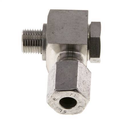 6L & G1/8'' Stainless Steel Swivel Joint Cutting Fitting with Male Threads 315 bar Rotatable ISO 8434-1