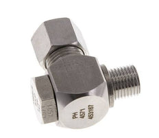 10L & G1/4'' Stainless Steel Swivel Joint Cutting Fitting with Male Threads 315 bar Rotatable ISO 8434-1