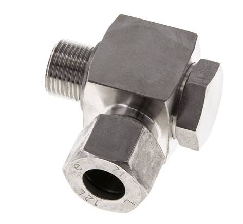 12L & G3/8'' Stainless Steel Swivel Joint Cutting Fitting with Male Threads 315 bar Rotatable ISO 8434-1