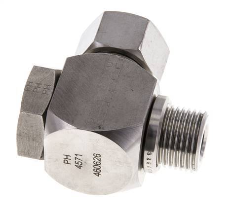 15L & G1/2'' Stainless Steel Swivel Joint Cutting Fitting with Male Threads 315 bar Rotatable ISO 8434-1