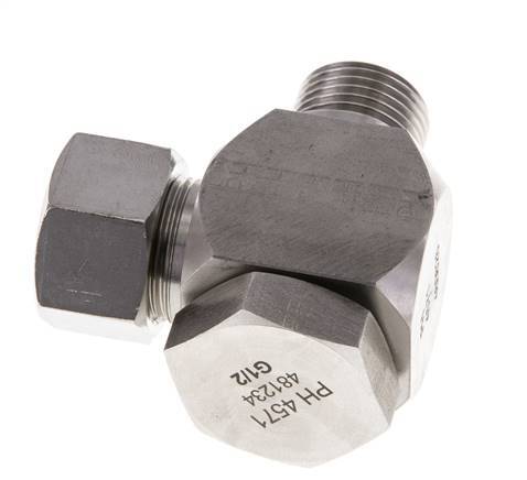 15L & G1/2'' Stainless Steel Swivel Joint Cutting Fitting with Male Threads 315 bar Rotatable ISO 8434-1