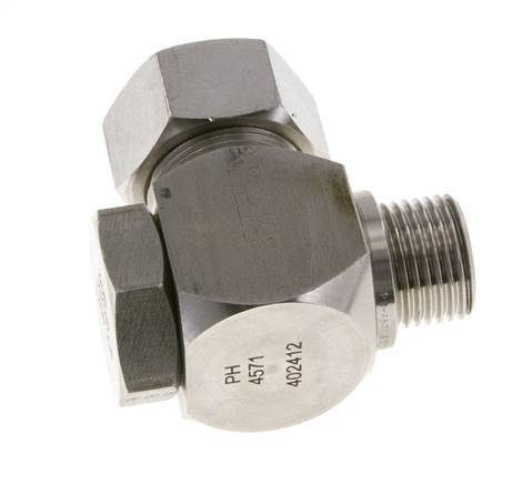 18L & G1/2'' Stainless Steel Swivel Joint Cutting Fitting with Male Threads 315 bar Rotatable ISO 8434-1