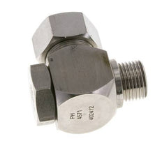 18L & G1/2'' Stainless Steel Swivel Joint Cutting Fitting with Male Threads 315 bar Rotatable ISO 8434-1