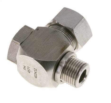 18L & G1/2'' Stainless Steel Swivel Joint Cutting Fitting with Male Threads 315 bar Rotatable ISO 8434-1