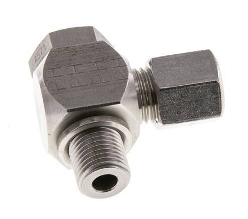 6S & G1/4'' Stainless Steel Swivel Joint Cutting Fitting with Male Threads 400 bar Rotatable ISO 8434-1