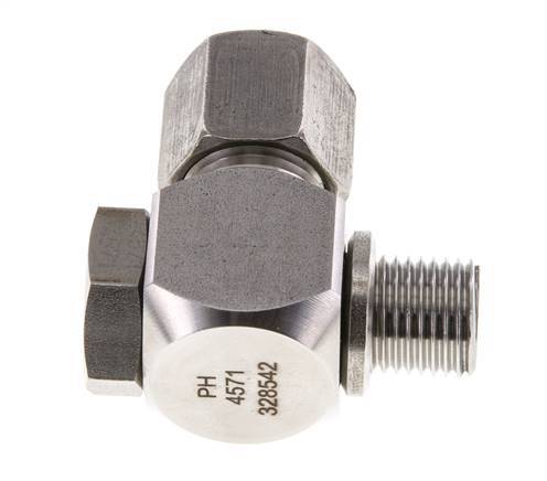 8S & G1/4'' Stainless Steel Swivel Joint Cutting Fitting with Male Threads 400 bar Rotatable ISO 8434-1