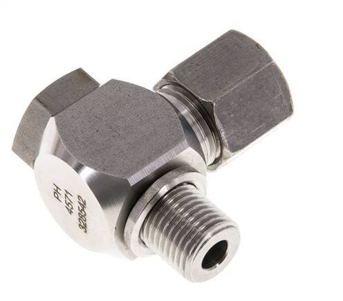 8S & G1/4'' Stainless Steel Swivel Joint Cutting Fitting with Male Threads 400 bar Rotatable ISO 8434-1