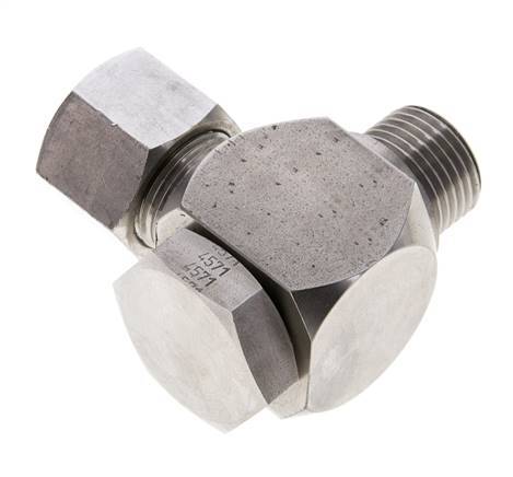 14S & G1/2'' Stainless Steel Swivel Joint Cutting Fitting with Male Threads 400 bar Rotatable ISO 8434-1