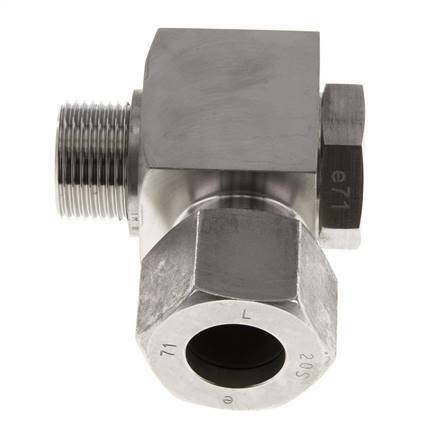 20S & G3/4'' Stainless Steel Swivel Joint Cutting Fitting with Male Threads 400 bar Rotatable ISO 8434-1