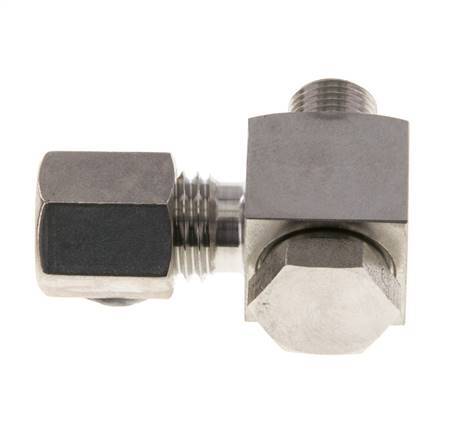 6L & G1/8'' Stainless Steel Swivel Joint Compression Fitting with Male Threads 315 bar Rotatable ISO 8434-1