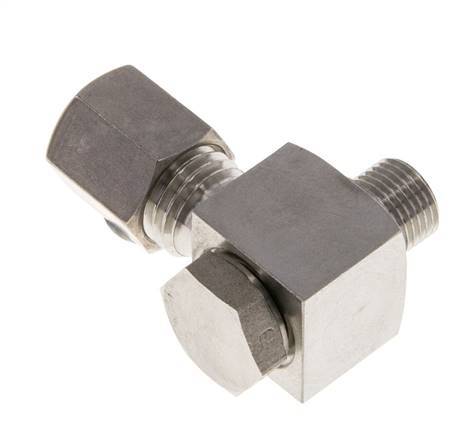 6L & G1/8'' Stainless Steel Swivel Joint Compression Fitting with Male Threads 315 bar Rotatable ISO 8434-1