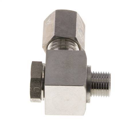 6L & G1/8'' Stainless Steel Swivel Joint Compression Fitting with Male Threads 315 bar Rotatable ISO 8434-1