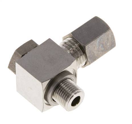 6L & G1/8'' Stainless Steel Swivel Joint Compression Fitting with Male Threads 315 bar Rotatable ISO 8434-1