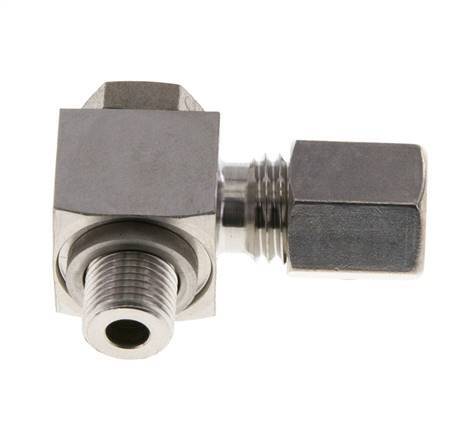 6L & G1/8'' Stainless Steel Swivel Joint Compression Fitting with Male Threads 315 bar Rotatable ISO 8434-1